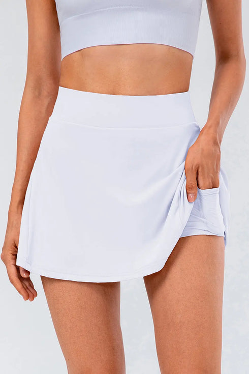 'Maryam' High Waist Pleated Active Skirt - Celes Fashion